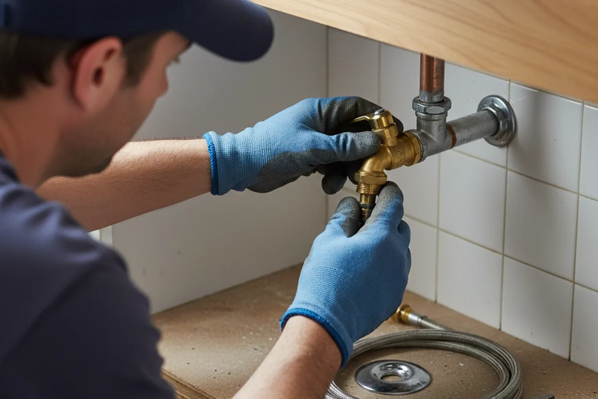 Shutoff valve and fitting work during Faucet and Fixture Repair in Buckeye